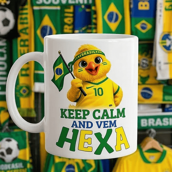 Kit Digital Copa do Mundo 2026 Brasil PNG para Sublimação em Canecas (Tema Hexa) 10