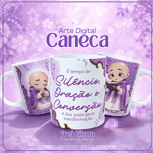 Arte para É tempo de silêncio - A dor pode gerar trasnformação Frei Gilson em Png