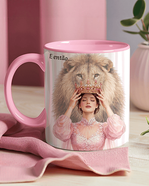 Arte para Caneca E então ela se lembrou de quem era filha...E nesse instante, tudo mudou em Png