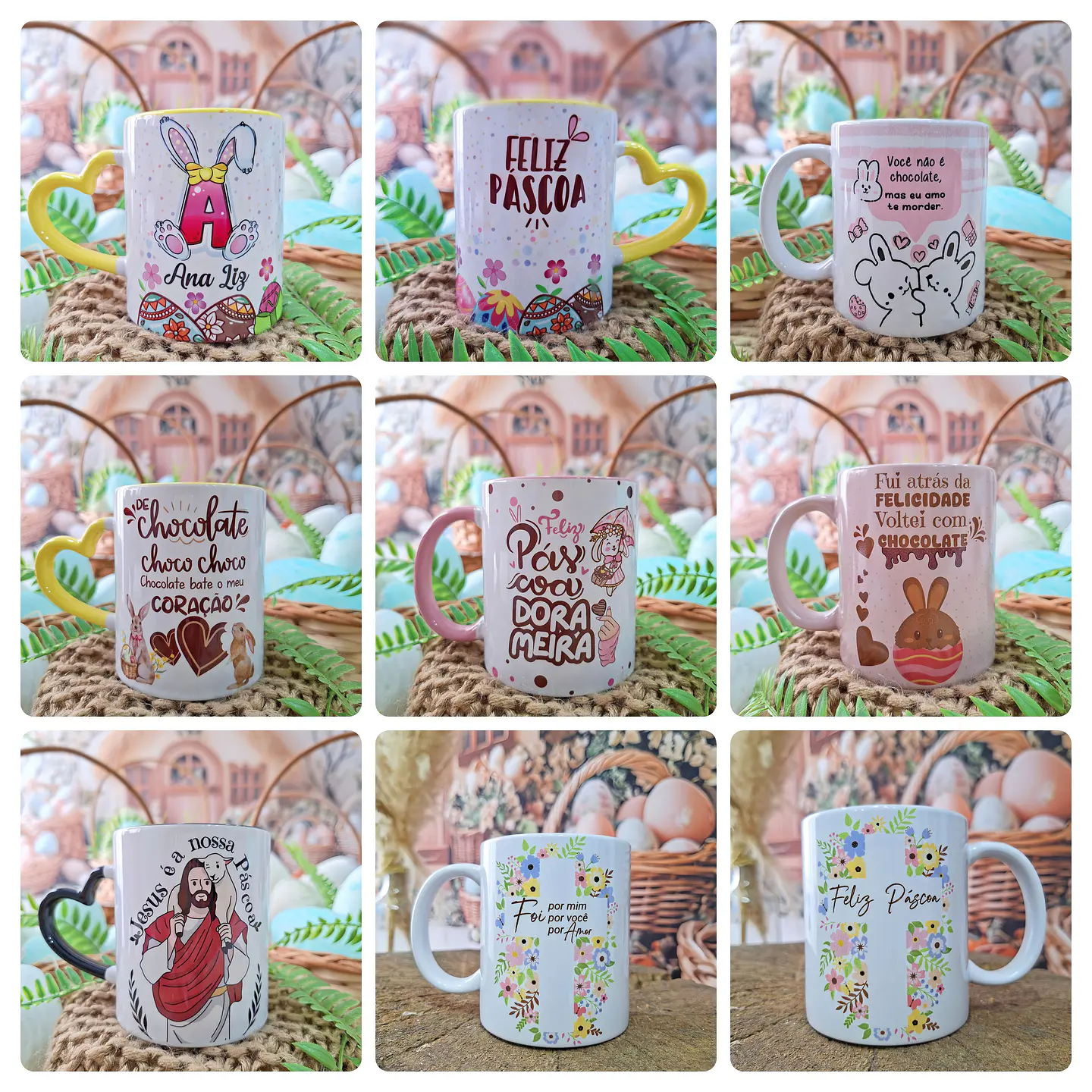 20 Artes para Caneca Páscoa Arquivo em Png 2