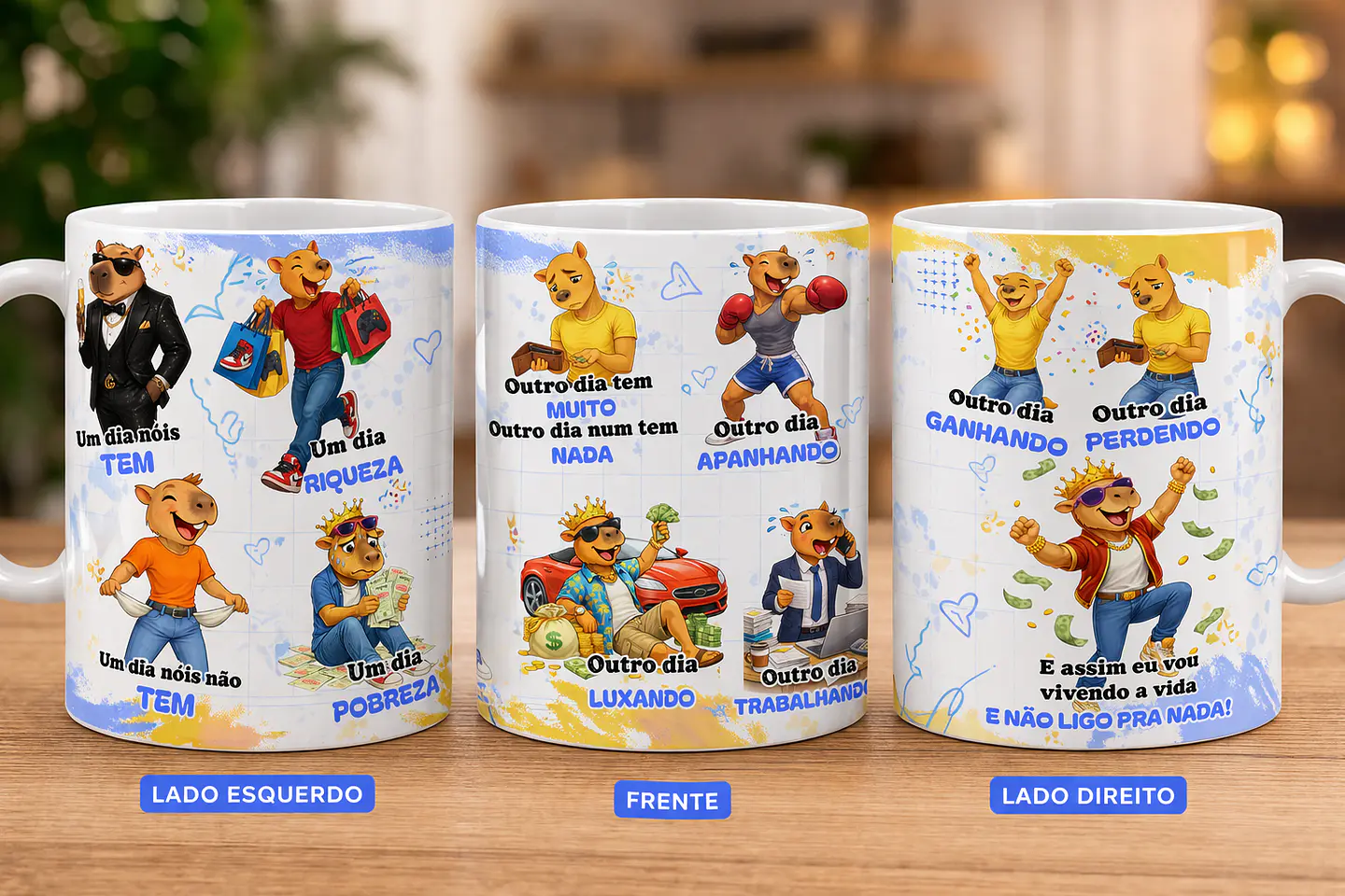 2 Artes para Caneca Um Dia Nós Tem em Png 3