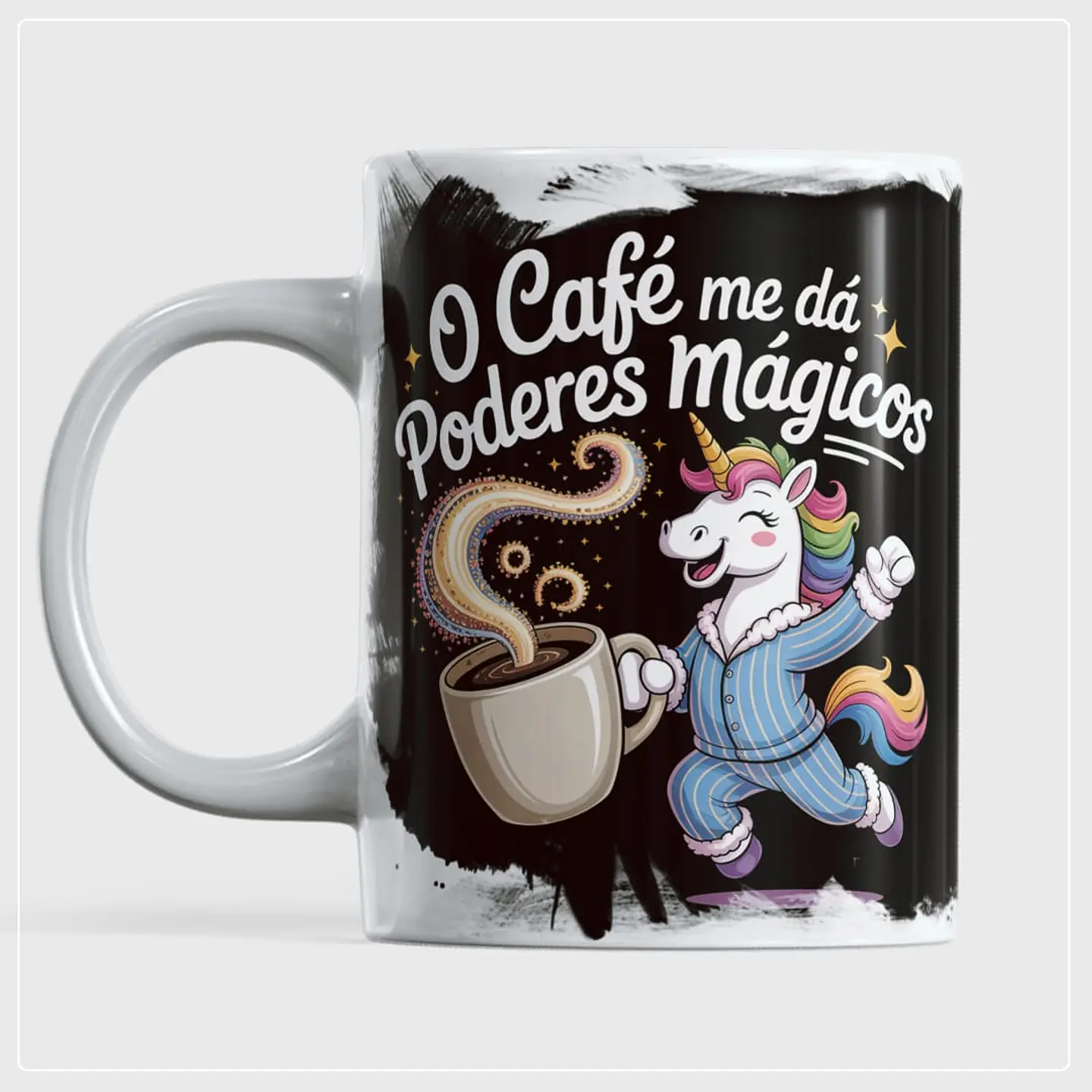 Arte para Caneca O café me dá poderes mágicos em Png 1