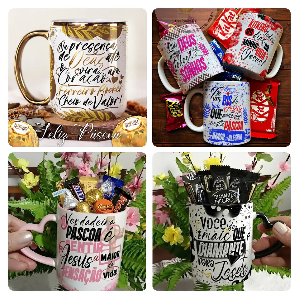 31 Artes para Caneca e Azulejo Páscoa Arquivo em Jpg 3