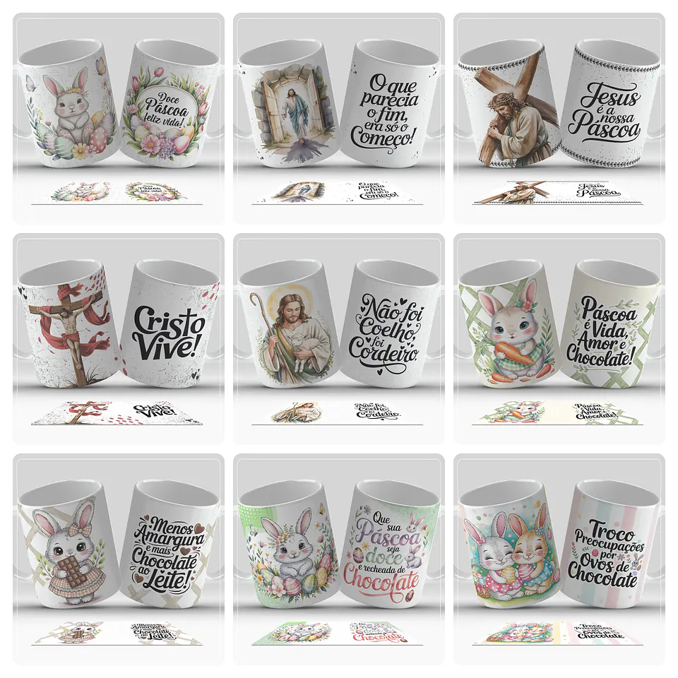 29 Artes para Caneca Páscoa Arquivo em Jpg  3