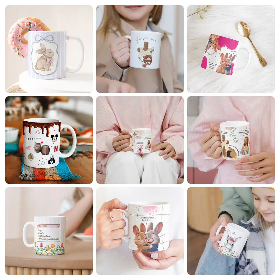 26 Artes para Caneca Páscoa Arquivo em Jpg  2