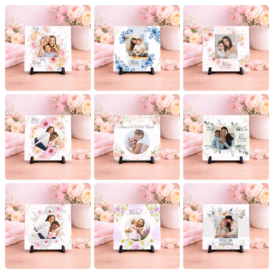 40 Artes para Caneca e Azulejo Dia das Mães Arquivo Editável  2