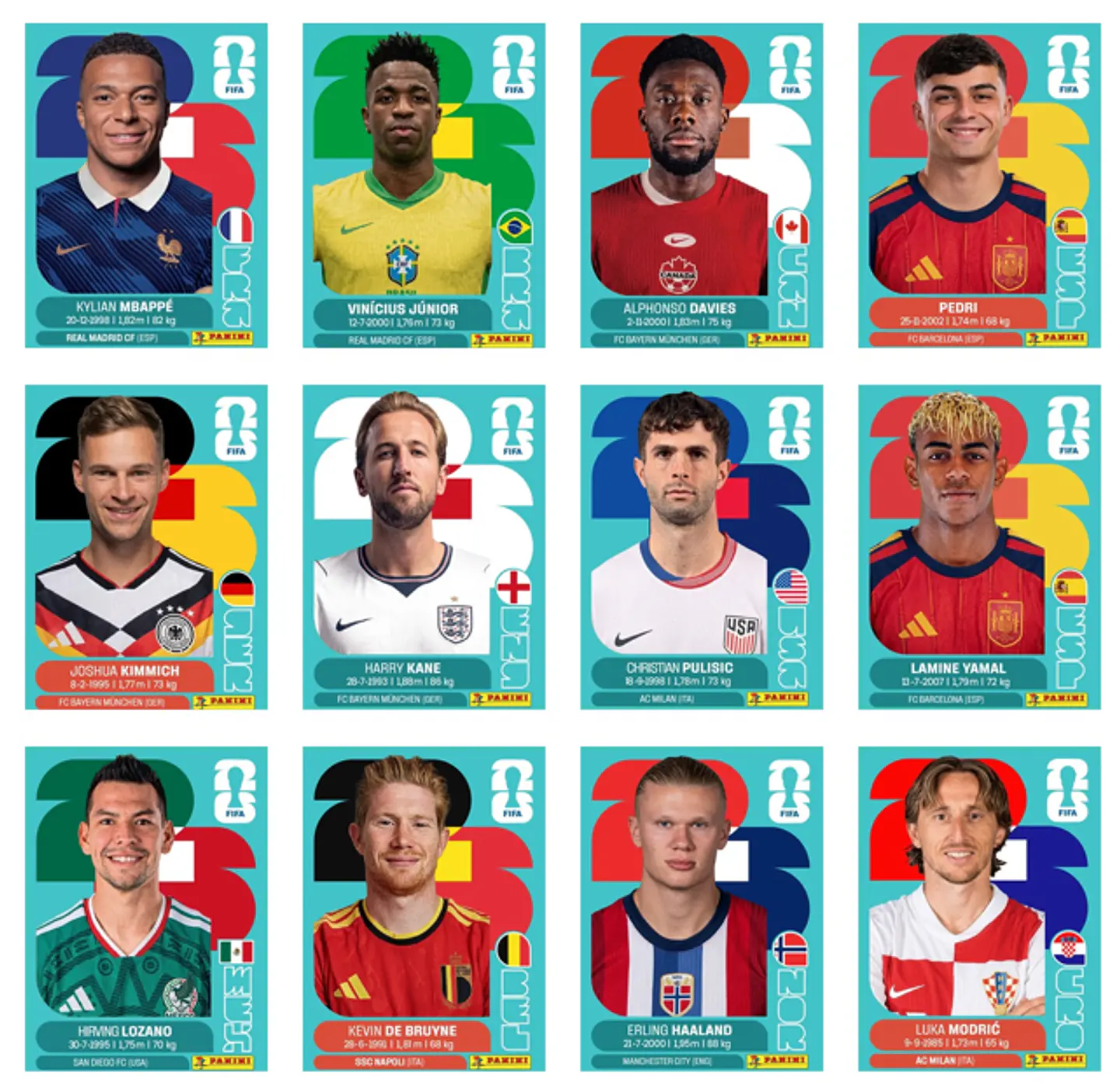Figurinhas Copa 2026 para Imprimir Grátis (12 Modelos em PDF HD) 1