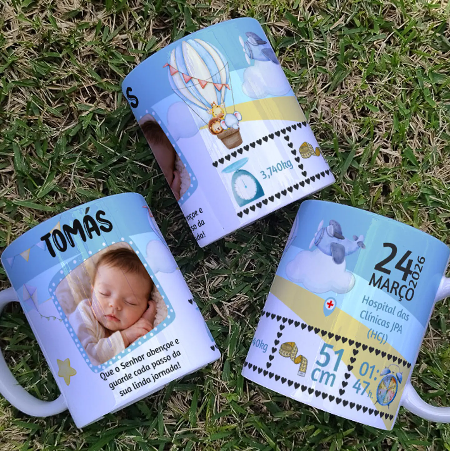 8 Artes para Caneca Nascimento Filhos Arquivo Editável 2