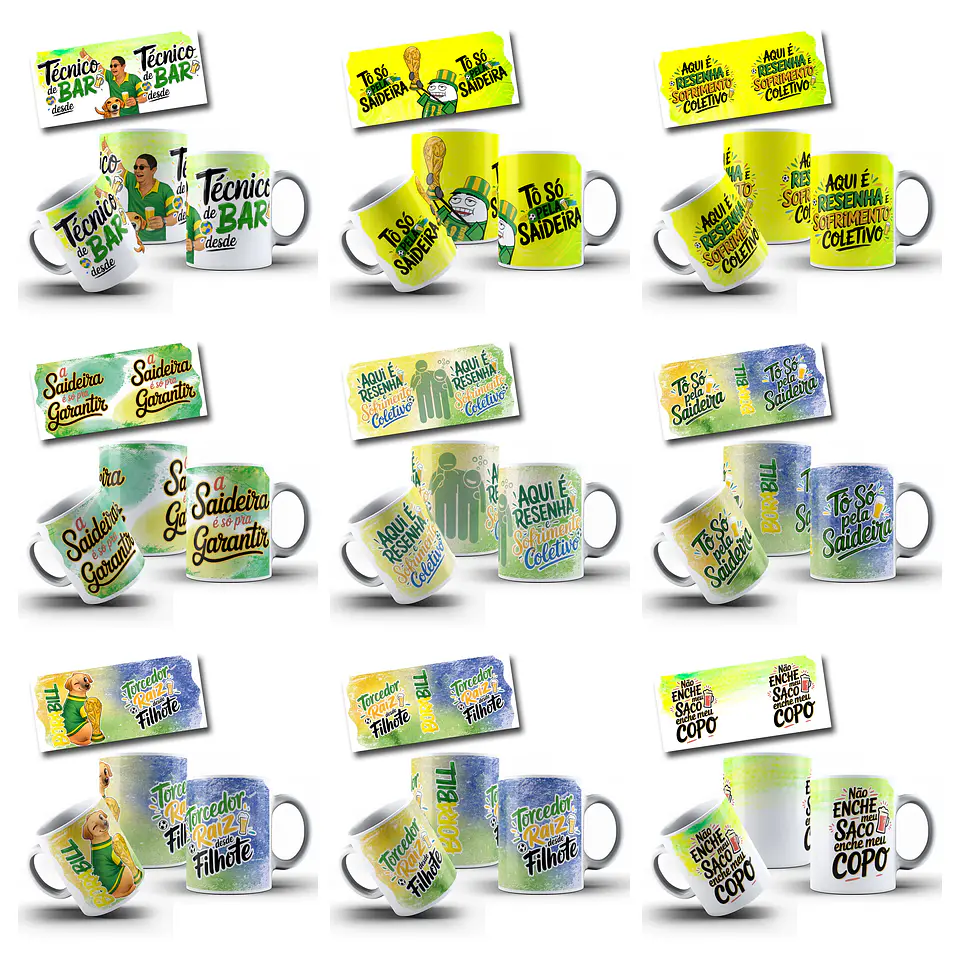 28 Artes para Caneca Copa do mundo Brasil Arquivo em Jpg  1
