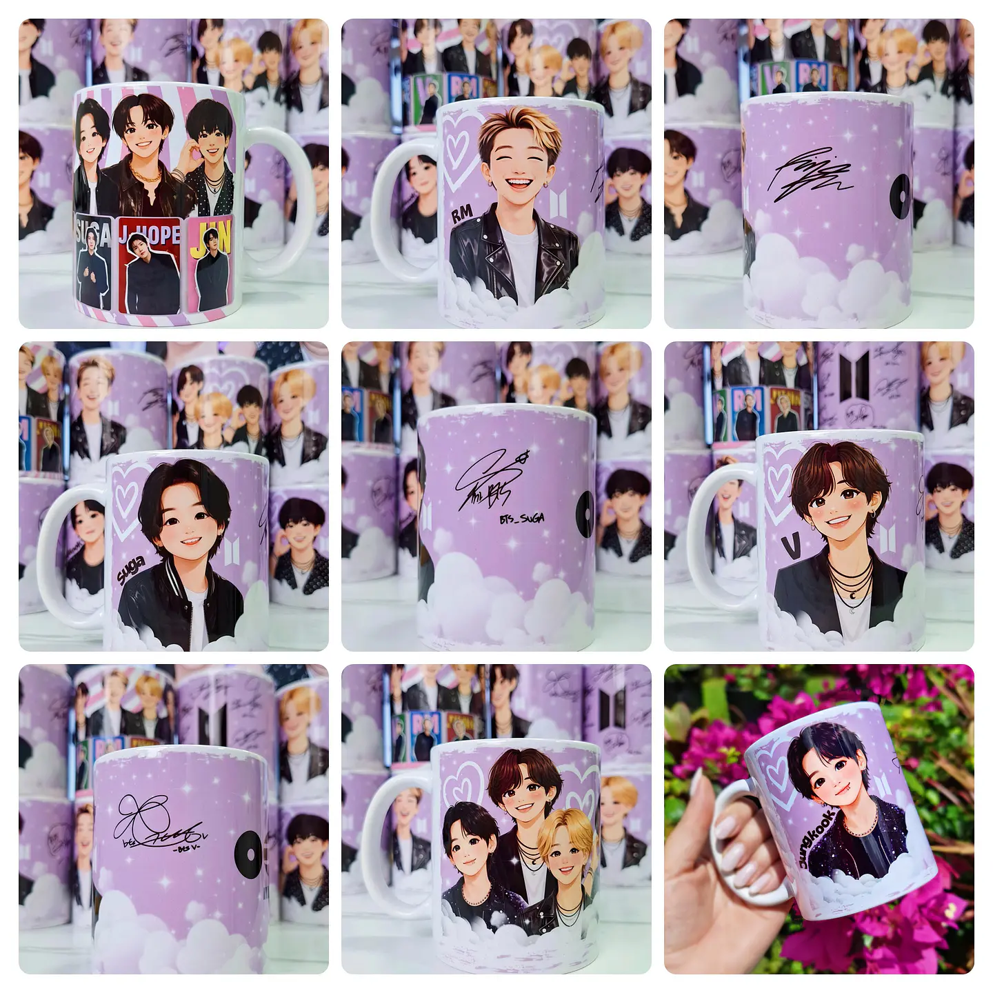 6 Artes para Caneca BTS Fãs  Arquivo em Jpg 6