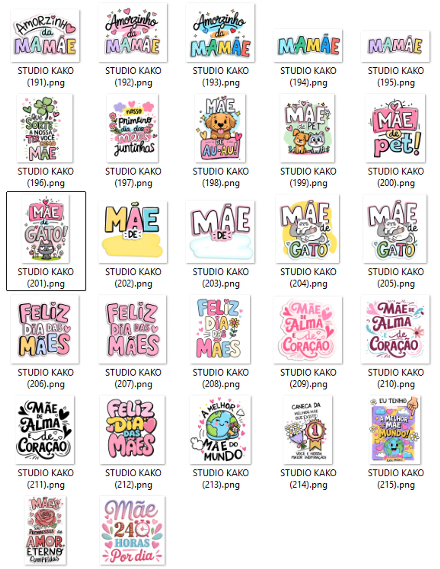 Pacote com + de 200 Frases para Dia Das Mães em Png  11