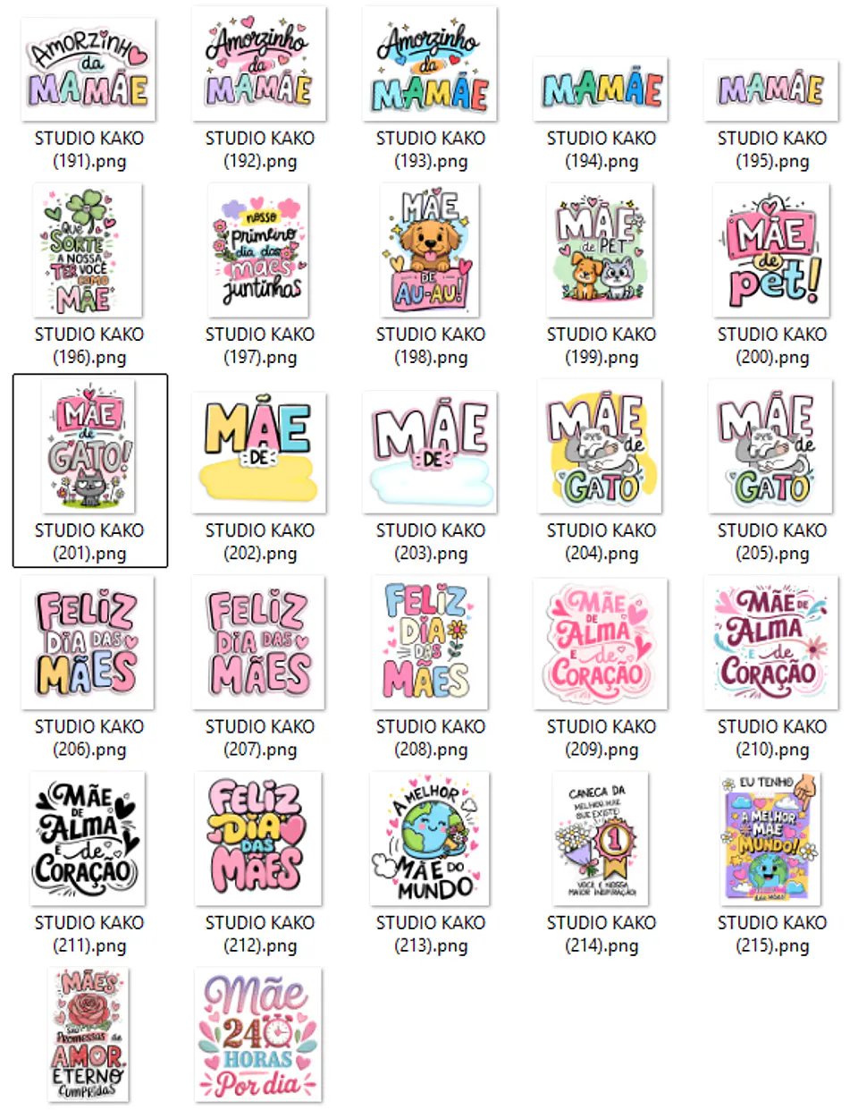 Pacote com + de 200 Frases para Dia Das Mães em Png  11