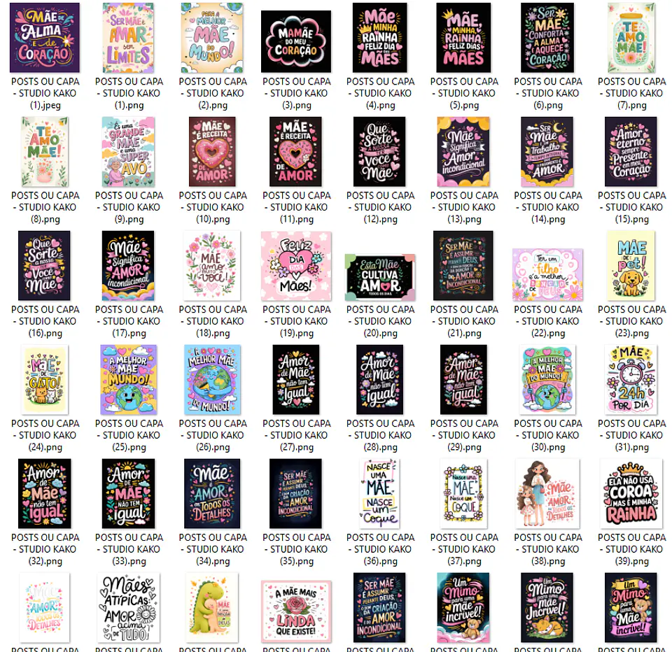 Pacote com + de 200 Frases para Dia Das Mães em Png  14