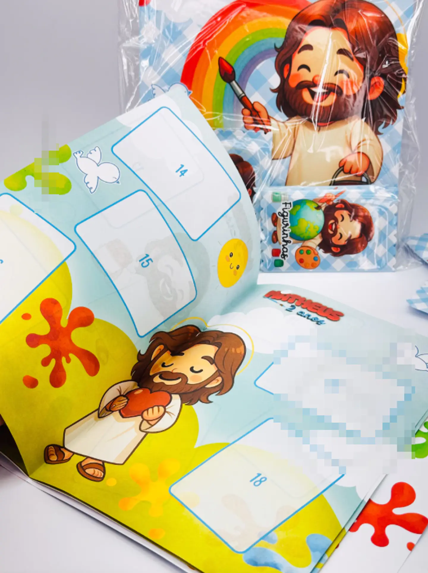 Arquivo Álbum de Figurinhas Jesus O maior Pintor do Mundo Cristão Infantil Arquivo em Pdf 1