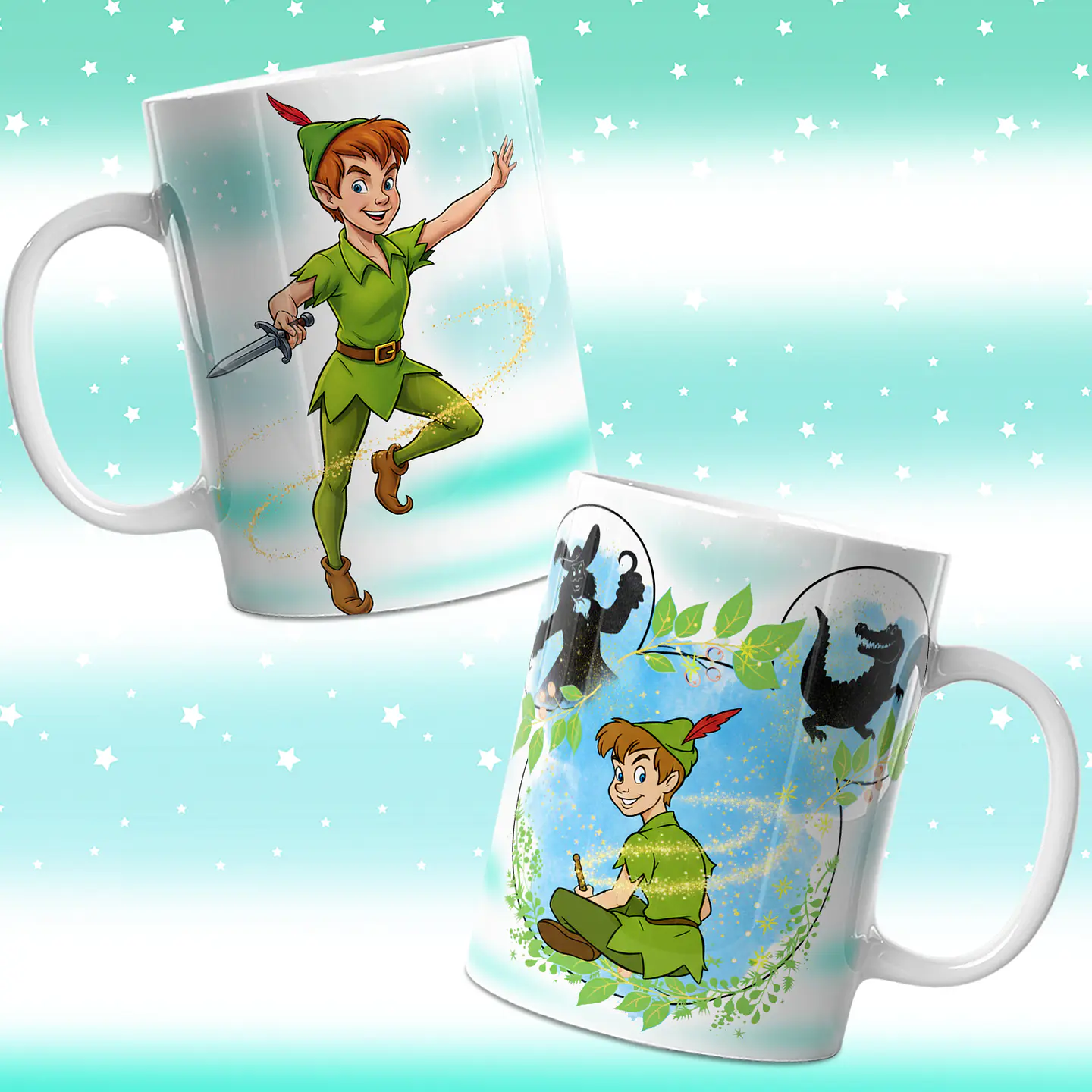 6 Artes para Caneca Peter Pan e Sininho Arquivo em Jpg  4