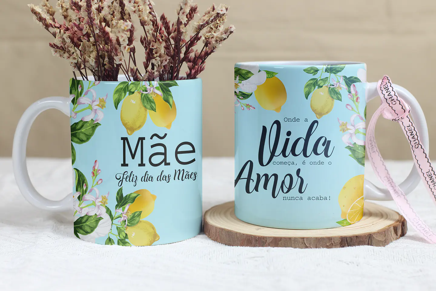 4 Artes para Caneca Dia das Mães Floral Arquivo Editável 2