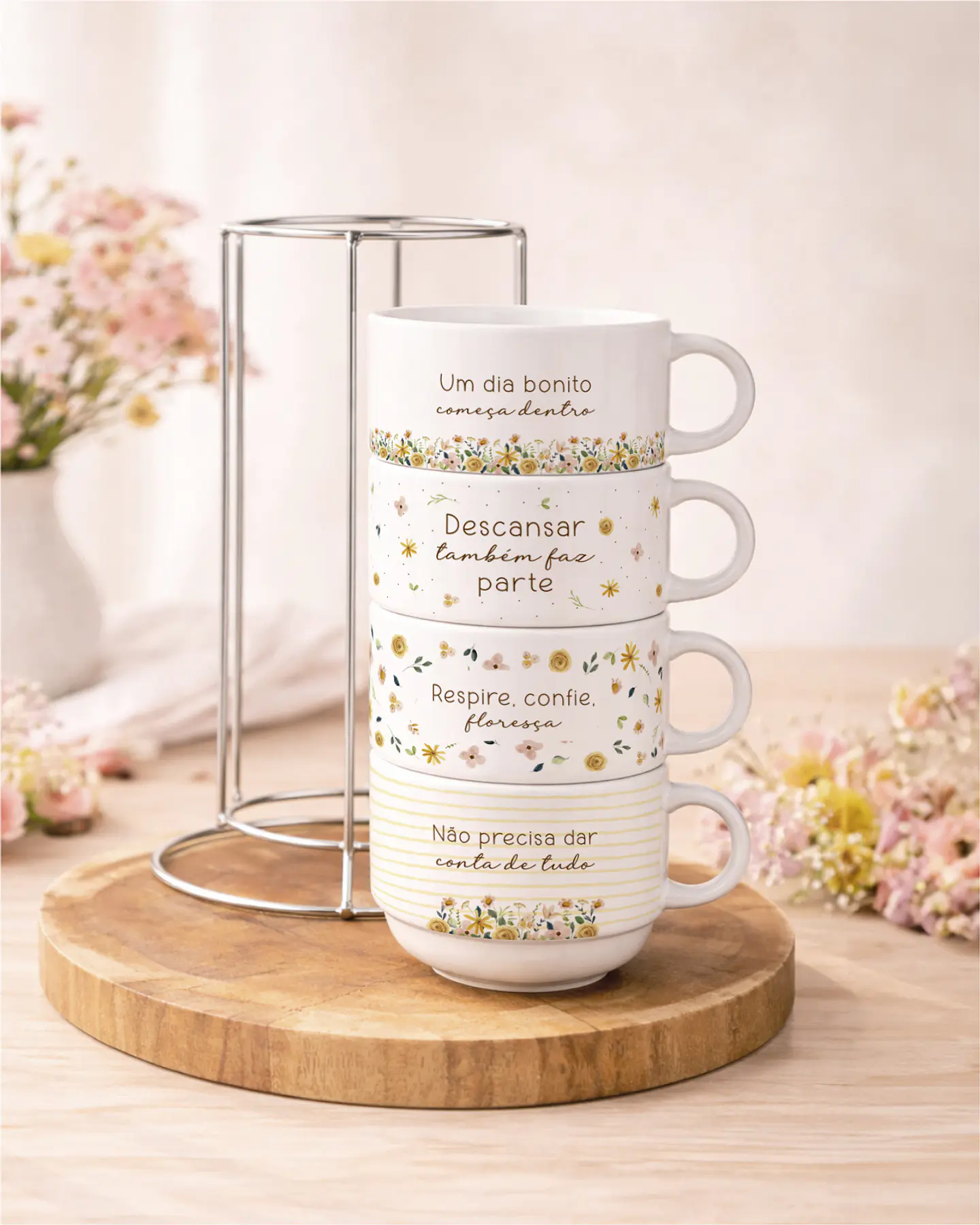 Artes para Torre de Xícaras Frases Motivacional Arquivo Editável  3