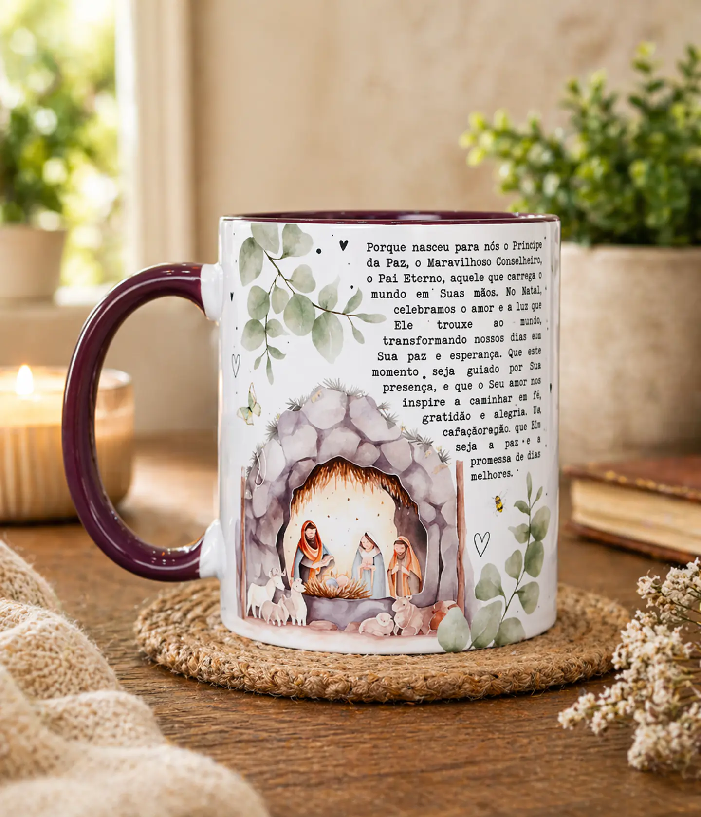 Artes para Caneca Nasceu para nós um menino. O príncipe da Paz! em Png 1