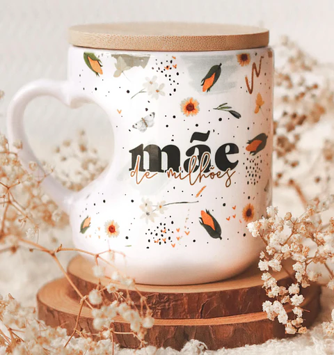 Artes para Caneca Mãe de Milhões Dia das Mães em Png