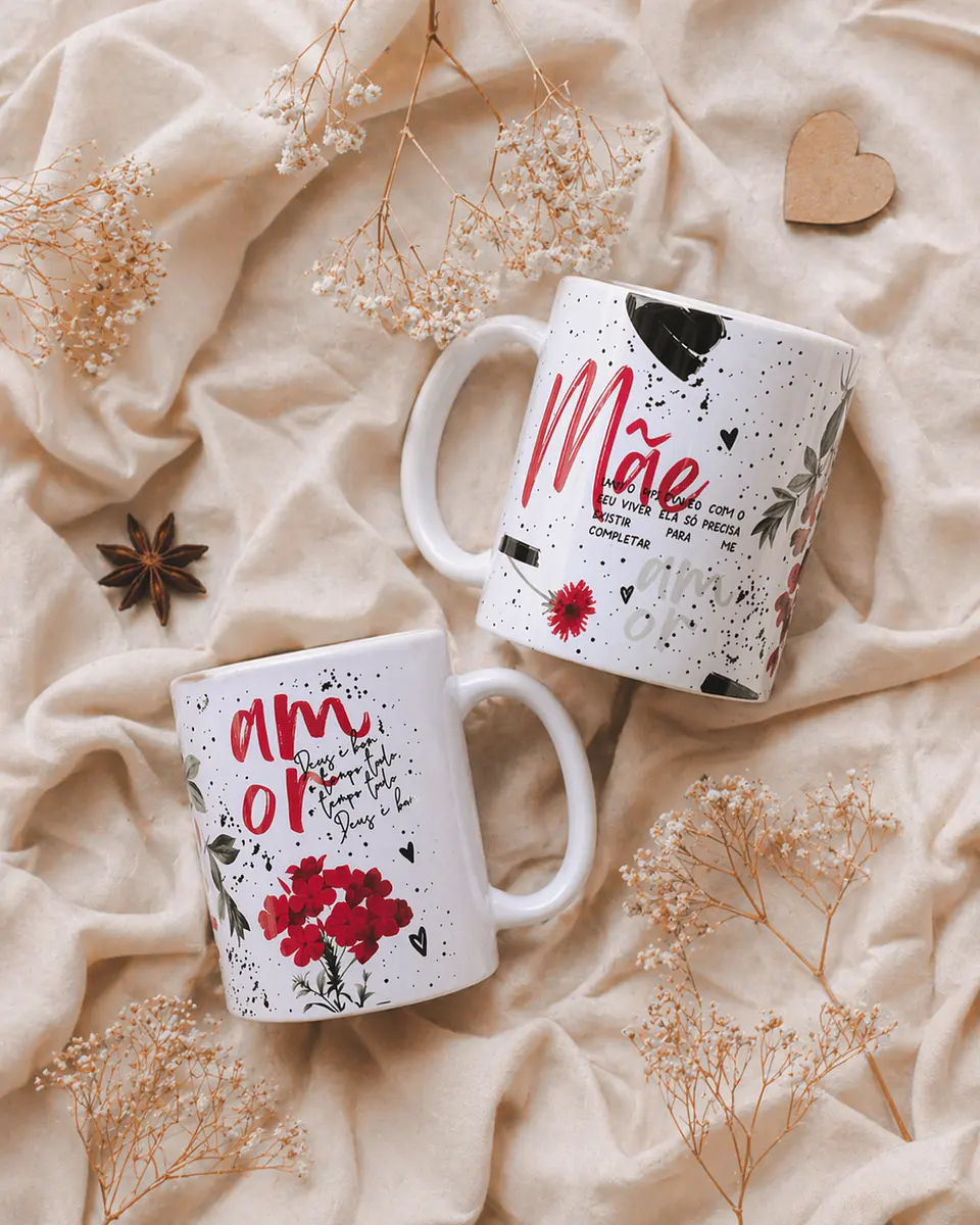 Artes para Caneca Deus é bom o tempo todo Dia das Mães em Png 1