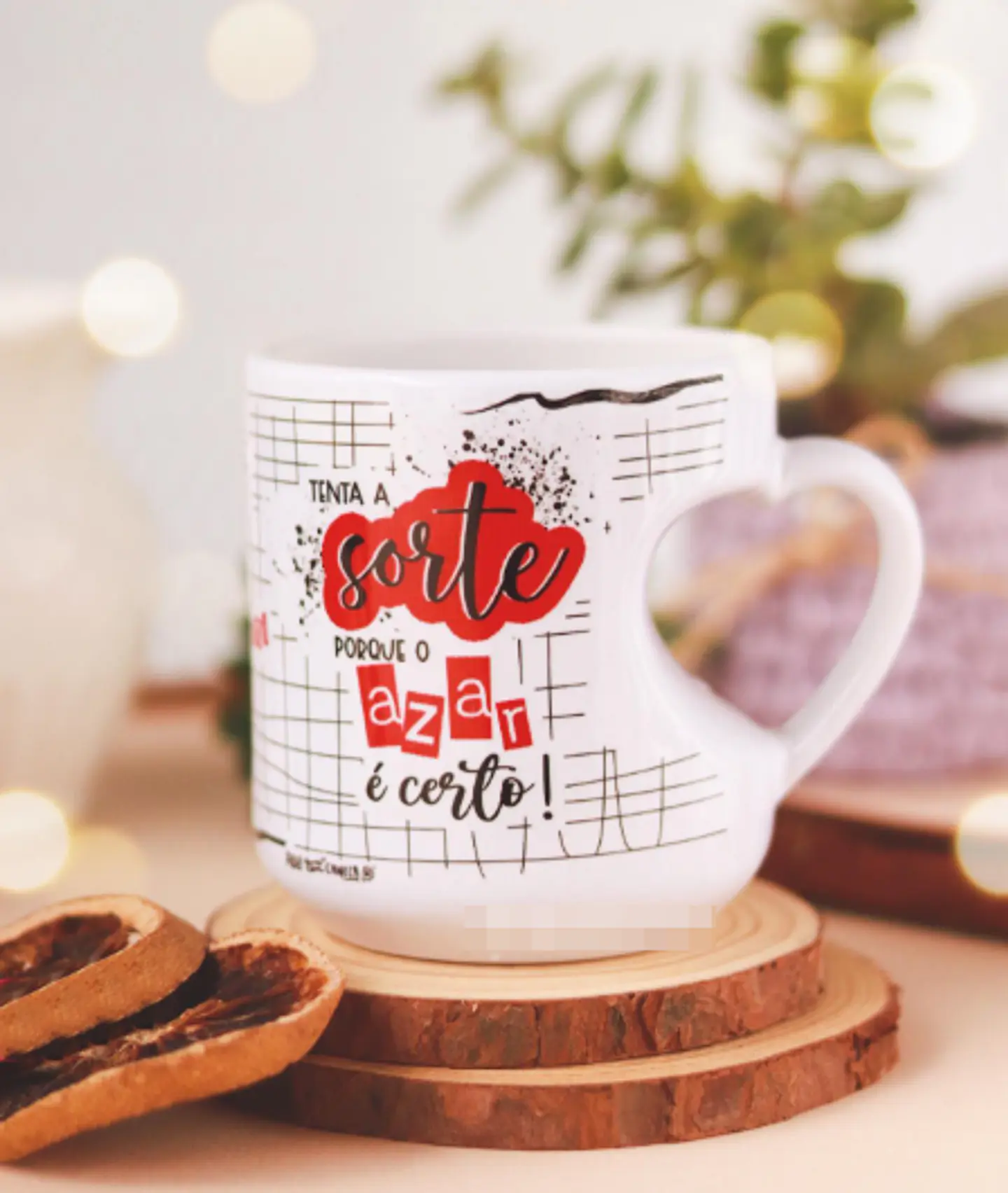 Artes para Caneca Box Tenta a sorte porque o azar é certo em Png  2