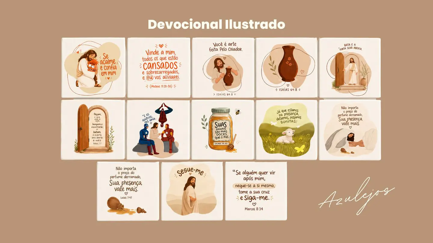 23 Artes para Caneca e Azulejo Devocional Ilustrado Arquivo Editável  9