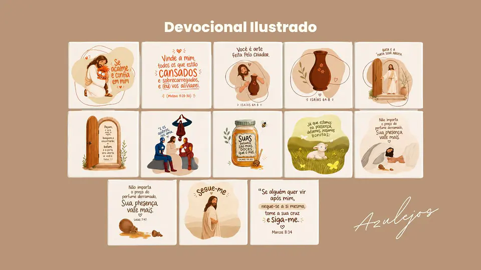 23 Artes para Caneca e Azulejo Devocional Ilustrado Arquivo Editável  9