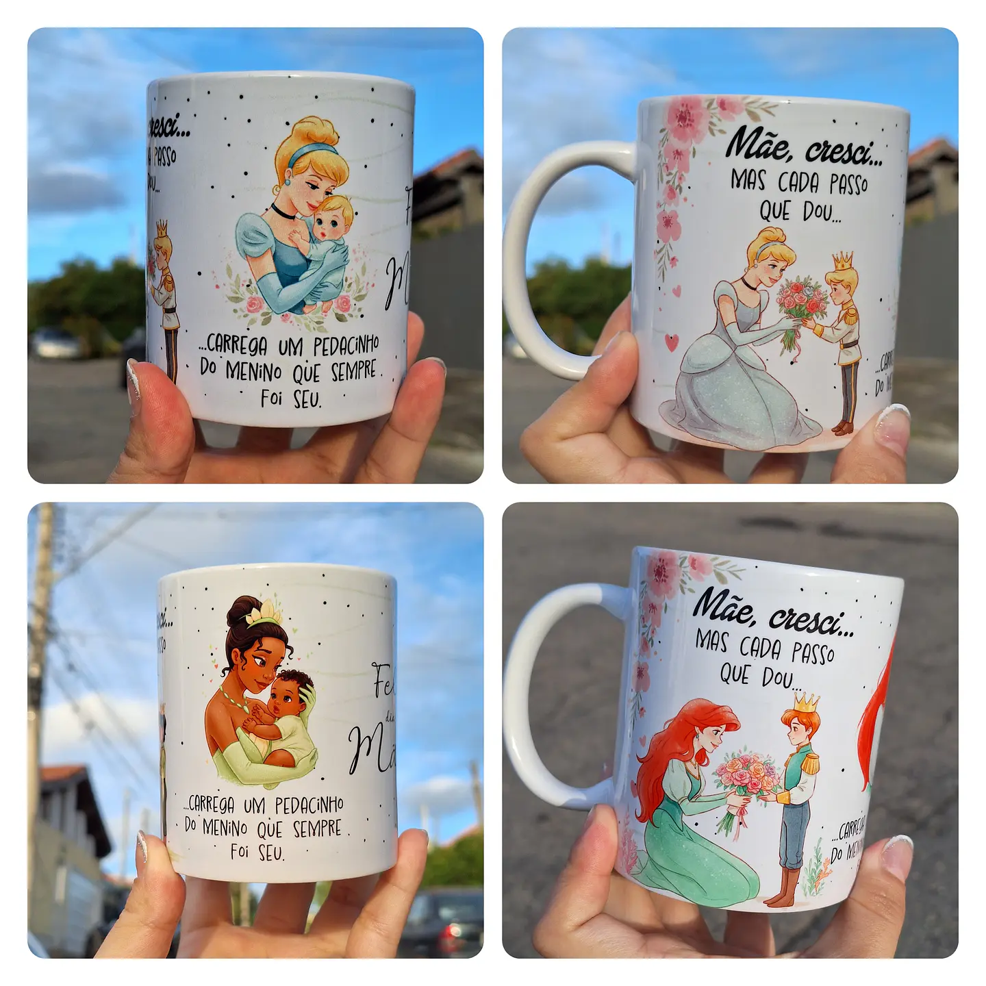 30 Artes para Caneca Mãe, Cresci... Meninos e Meninas Princesas Arquivo em Jpg  2