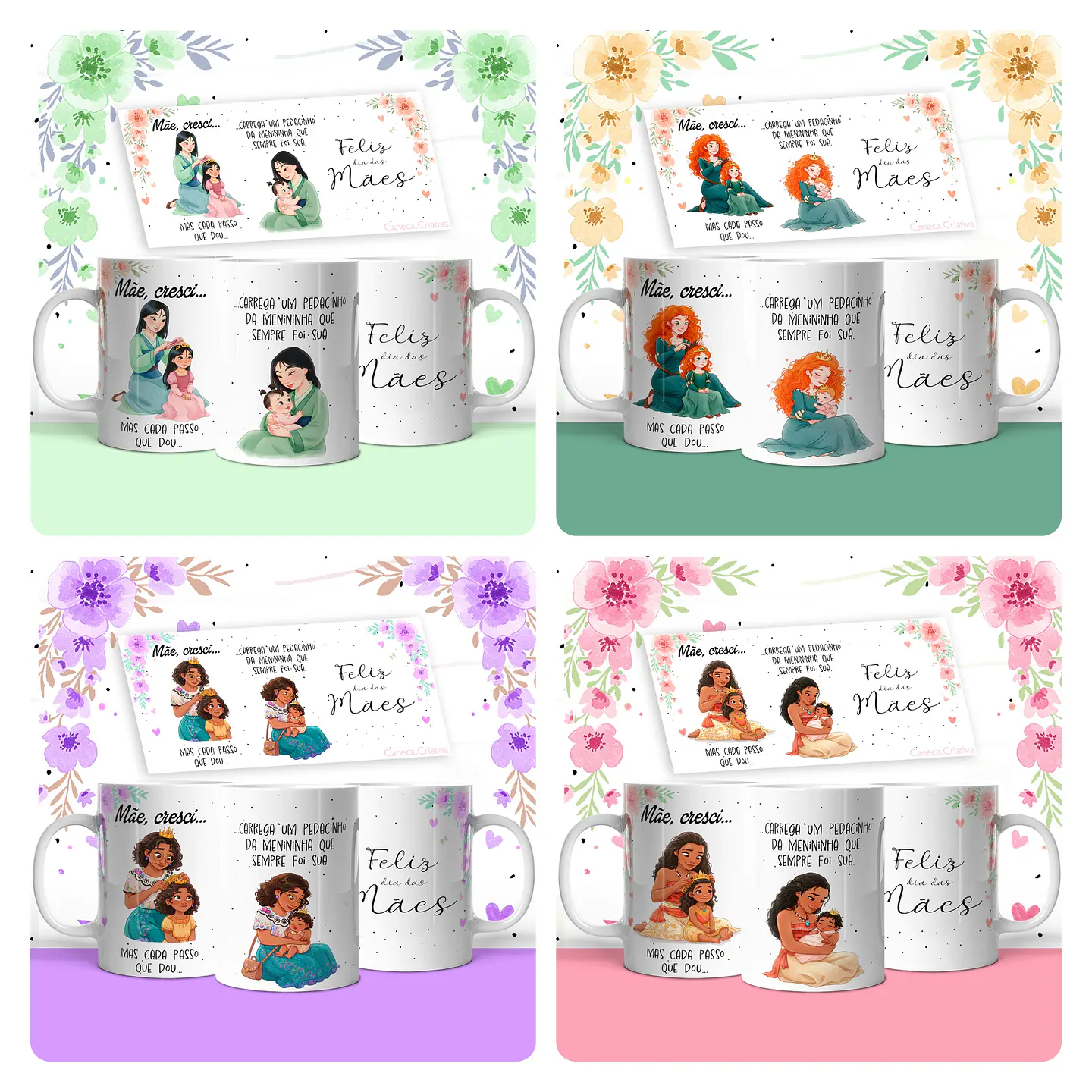 30 Artes para Caneca Mãe, Cresci... Meninos e Meninas Princesas Arquivo em Jpg  8