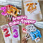 Arquivos para Topper de Bolo Cake Arquivo em Canva - Thumbnail 1
