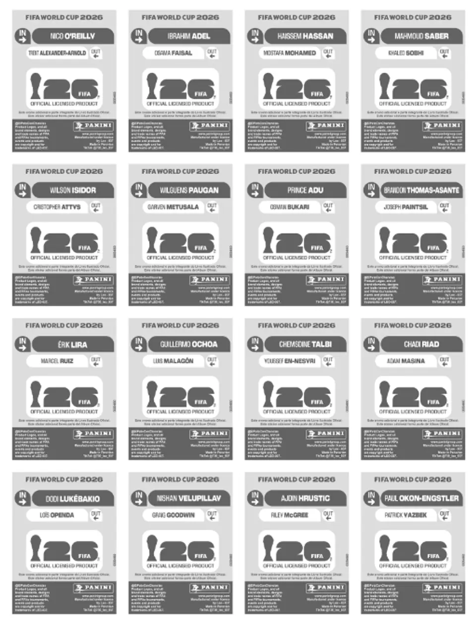Kit Atualização Copa 2026 PDF para Imprimir | Novas Figurinhas da Copa do Mundo 2026 14