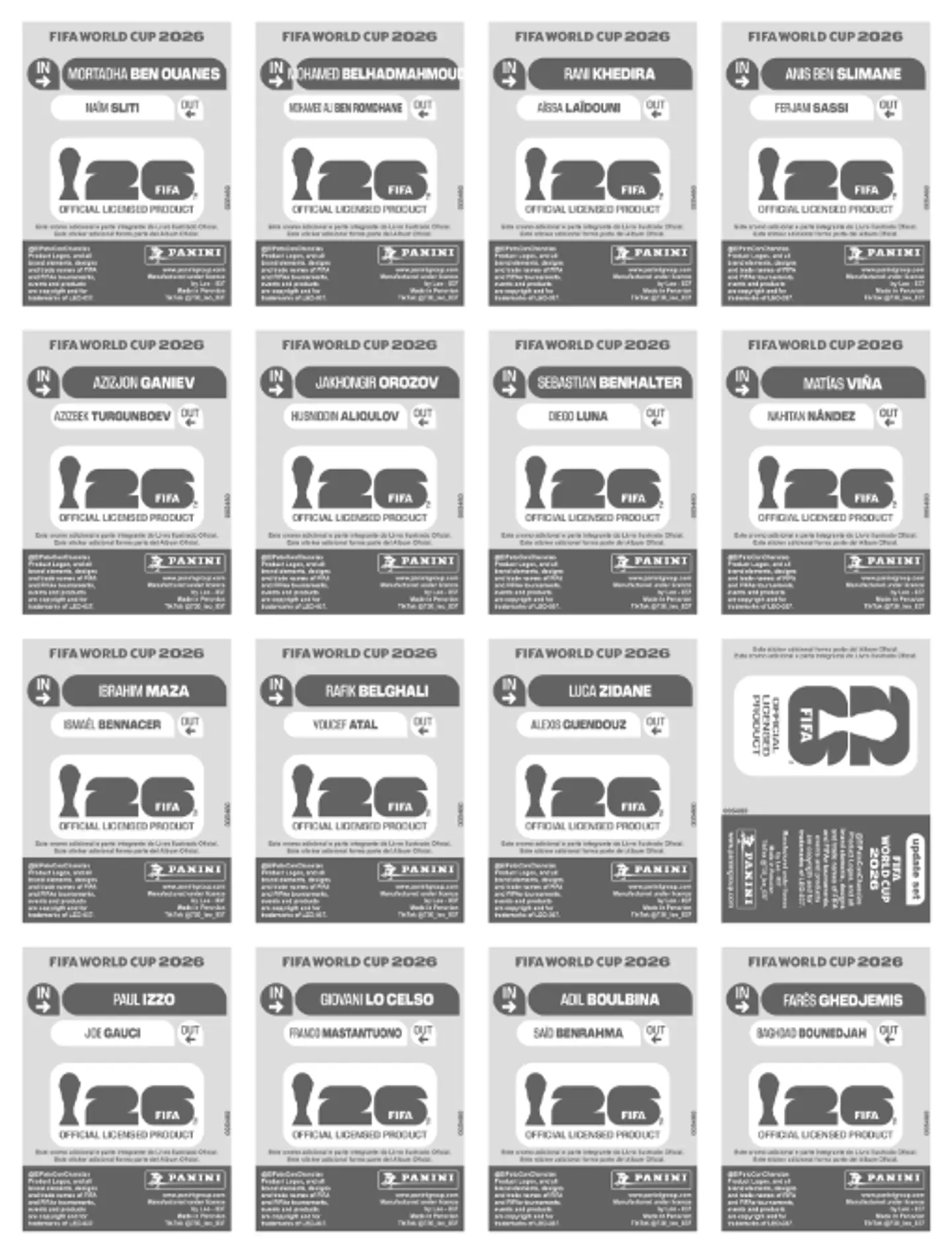 Kit Atualização Copa 2026 PDF para Imprimir | Novas Figurinhas da Copa do Mundo 2026 16