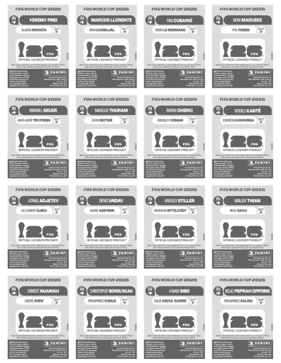 Kit Atualização Copa 2026 PDF para Imprimir | Novas Figurinhas da Copa do Mundo 2026 17