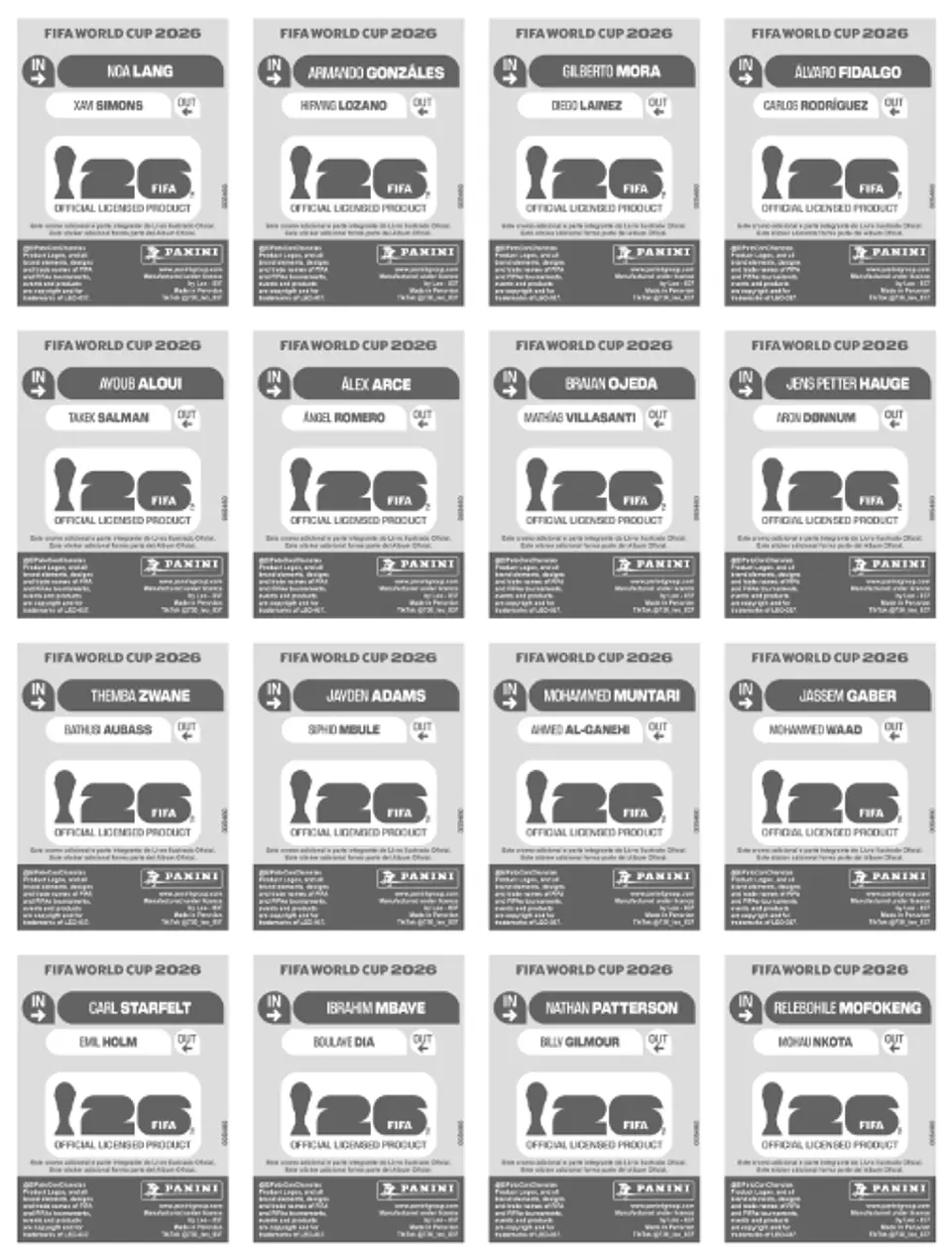 Kit Atualização Copa 2026 PDF para Imprimir | Novas Figurinhas da Copa do Mundo 2026 18