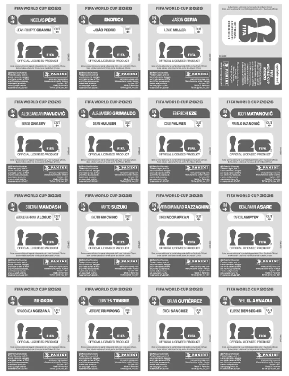 Kit Atualização Copa 2026 PDF para Imprimir | Novas Figurinhas da Copa do Mundo 2026 19