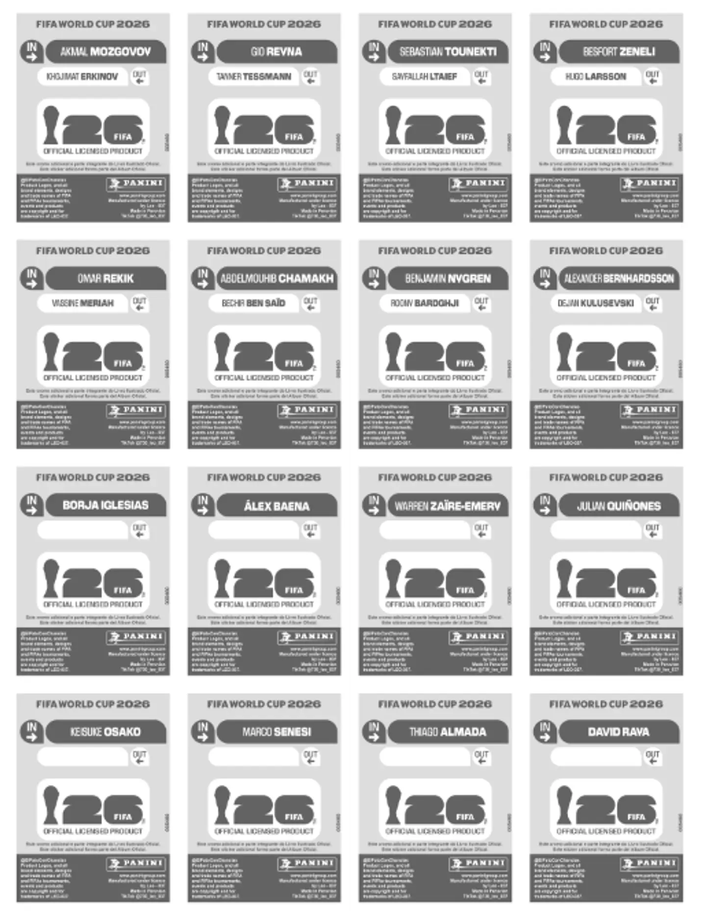 Kit Atualização Copa 2026 PDF para Imprimir | Novas Figurinhas da Copa do Mundo 2026 20