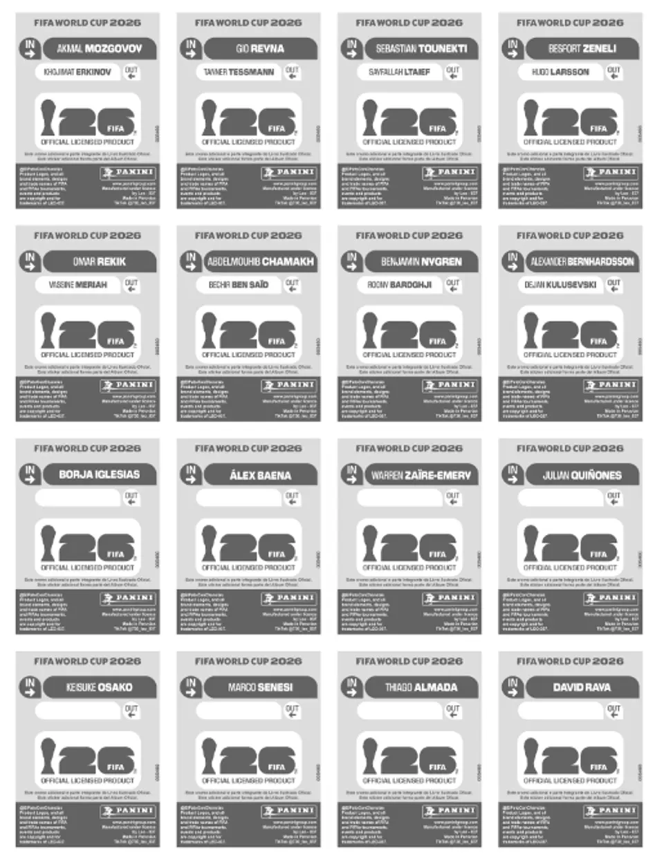Kit Atualização Copa 2026 PDF para Imprimir | Novas Figurinhas da Copa do Mundo 2026 20