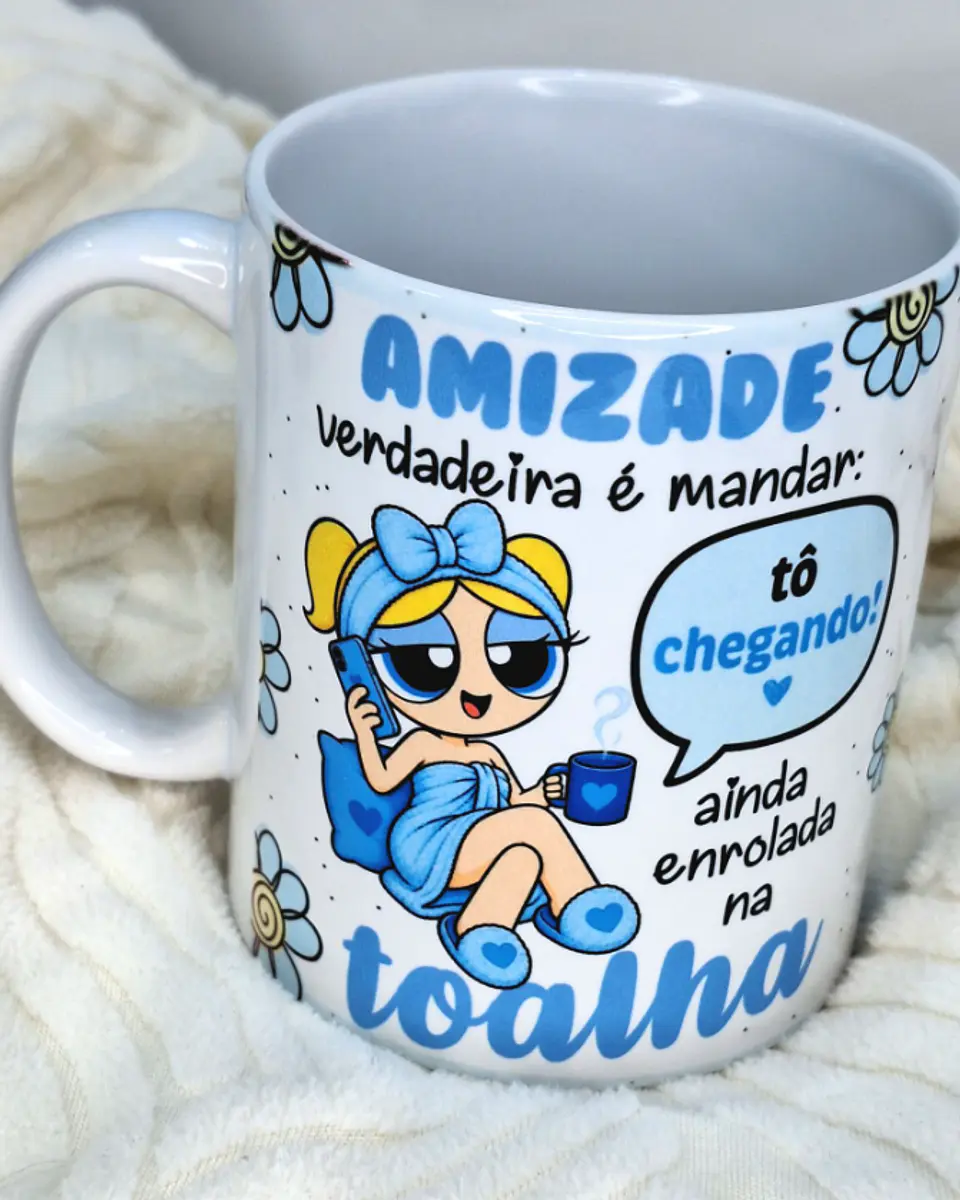 3 Artes para Caneca Amizade Verdadeira Meninas Super Poderosas Arquivo em Png 3
