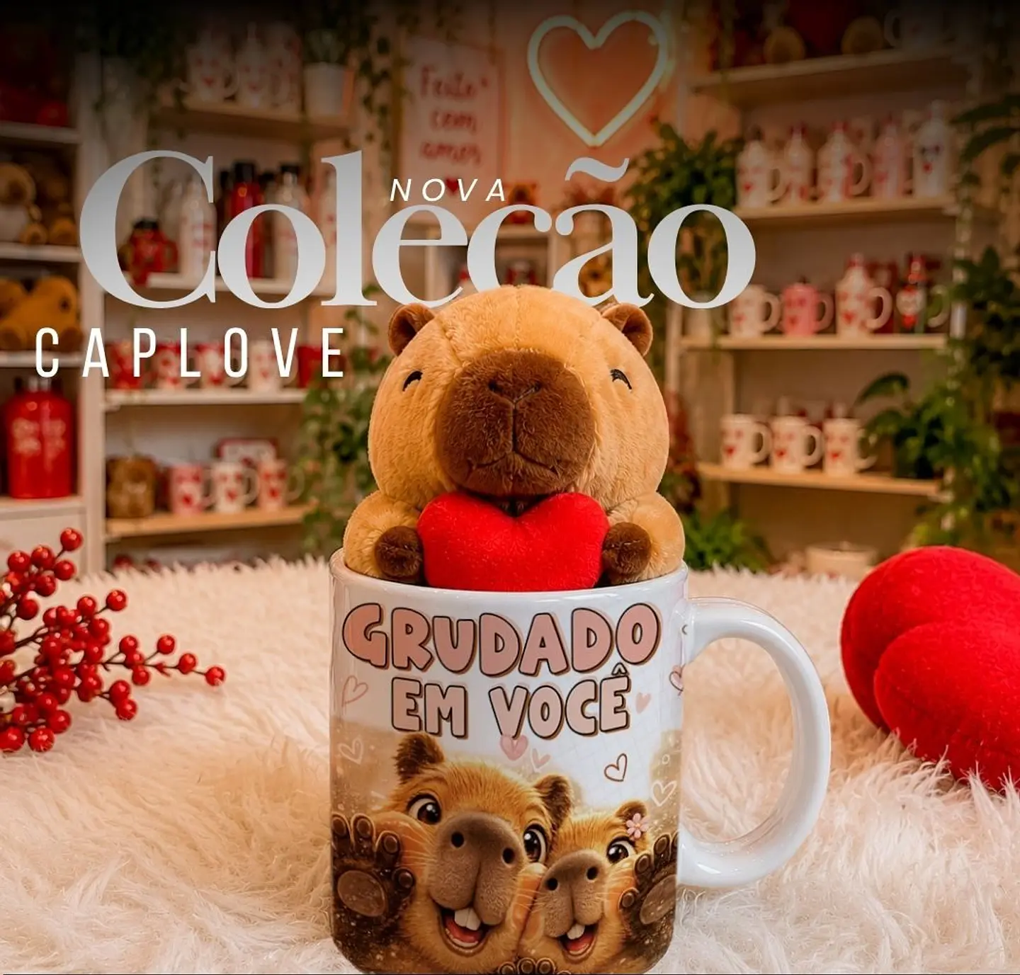 6 Artes para Caneca Dia dos Namorados Capivara Caplove Arquivo em Jpg 1