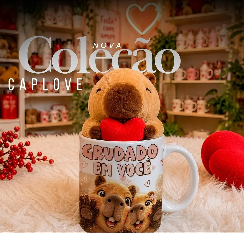 6 Artes para Caneca Dia dos Namorados Capivara Caplove Arquivo em Jpg 1