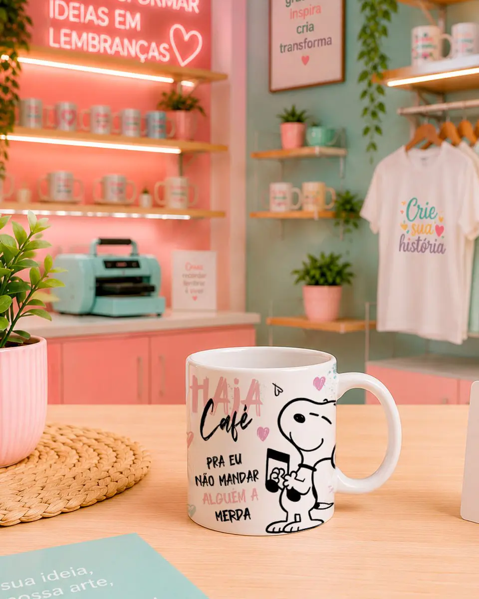 8 Artes para Caneca e Xicará Haja Café SNOOPY Arquivo em Jpg 2