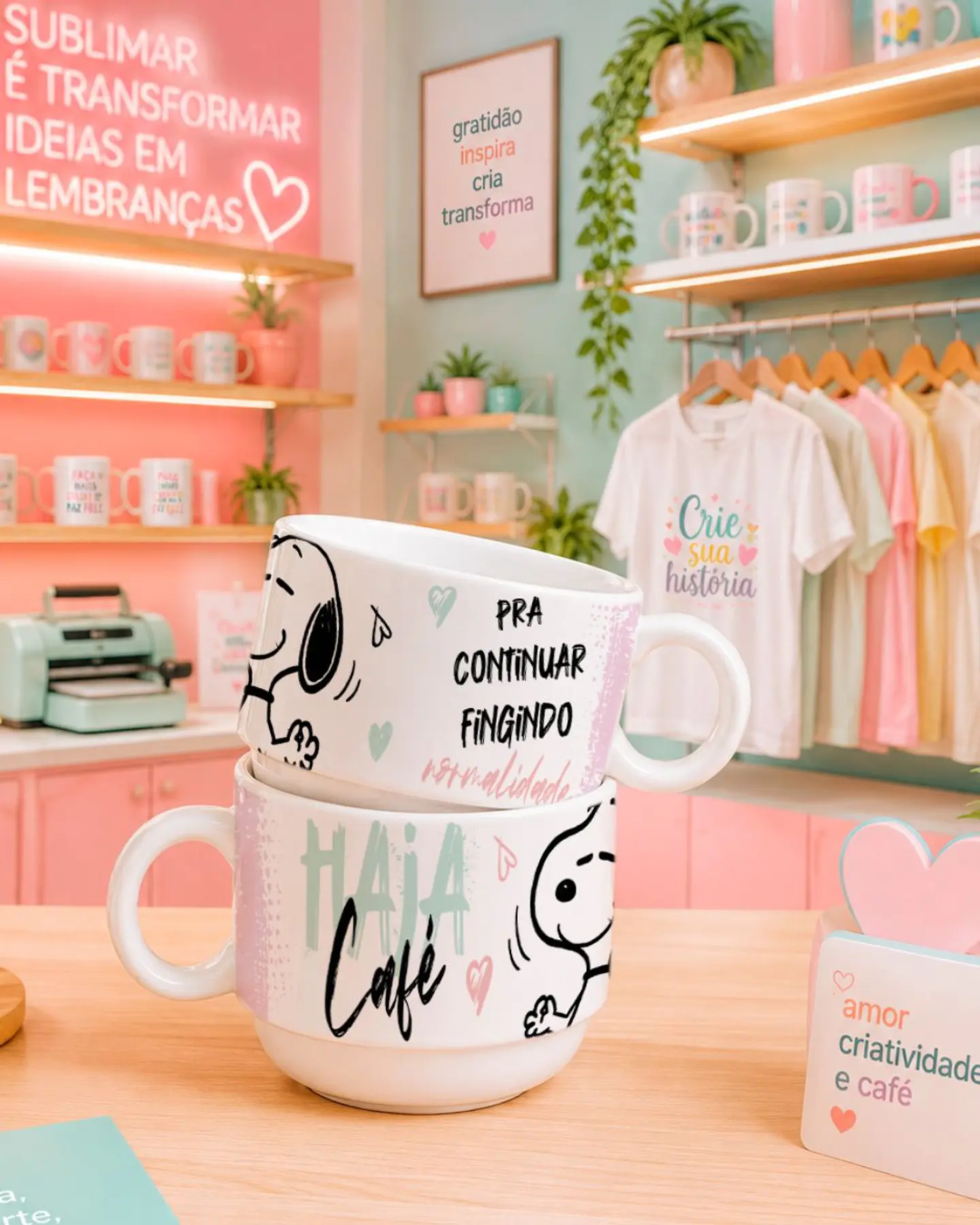 8 Artes para Caneca e Xicará Haja Café SNOOPY Arquivo em Jpg 3