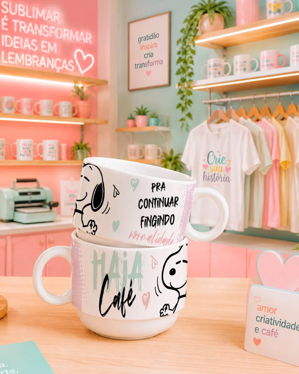 8 Artes para Caneca e Xicará Haja Café SNOOPY Arquivo em Jpg 3