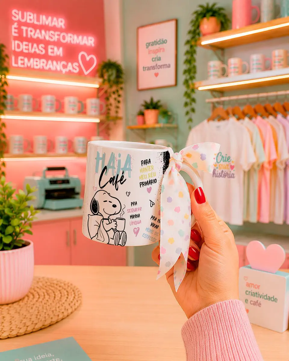 8 Artes para Caneca e Xicará Haja Café SNOOPY Arquivo em Jpg 6