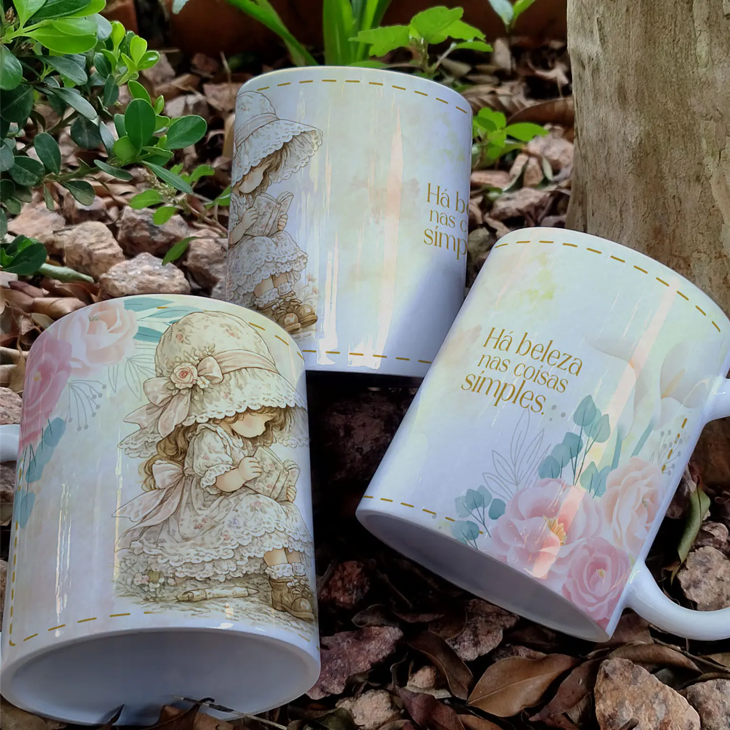 12 Artes para Caneca Papel De Cartas Vintage Arquivo em Jpg  3