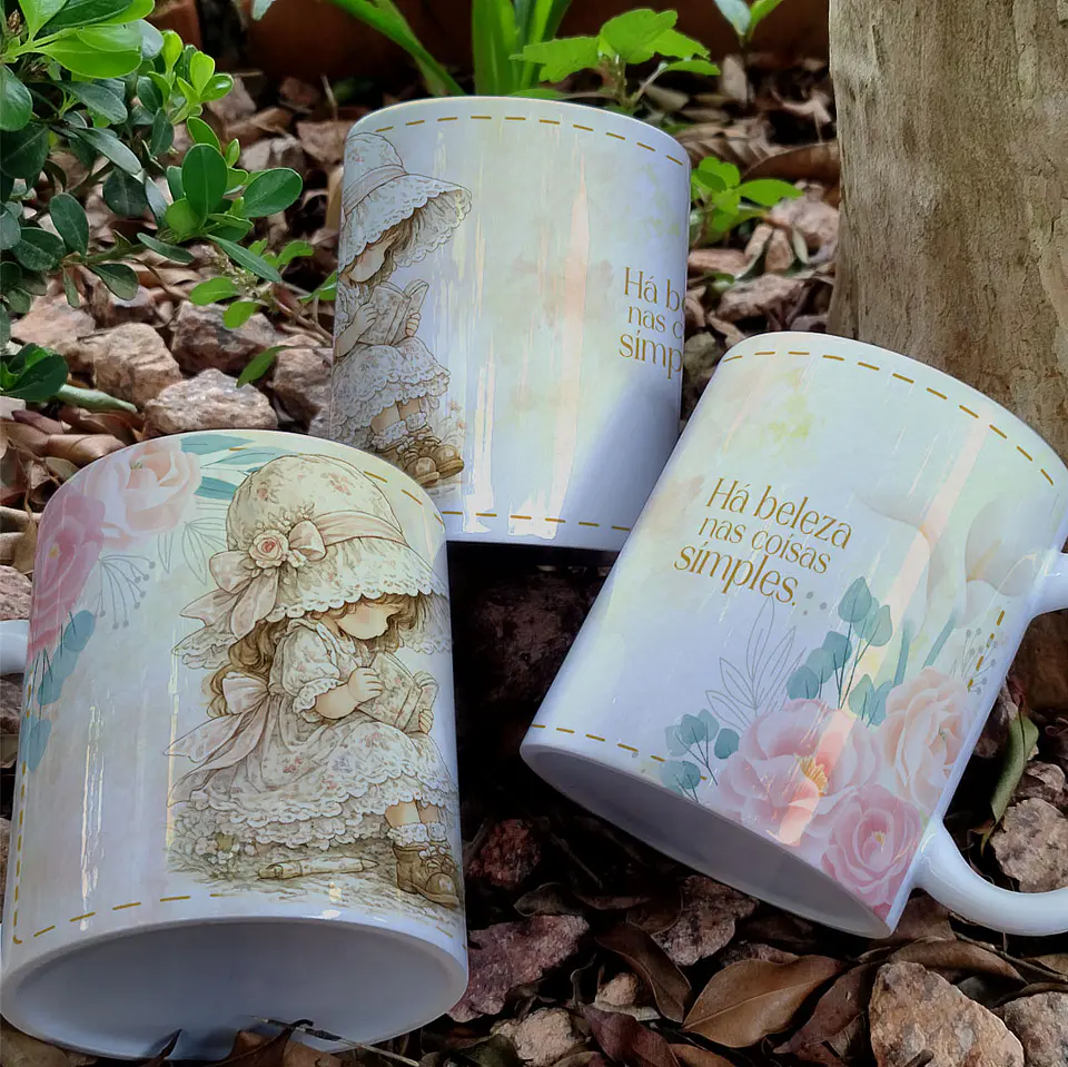 12 Artes para Caneca Papel De Cartas Vintage Arquivo em Jpg  3