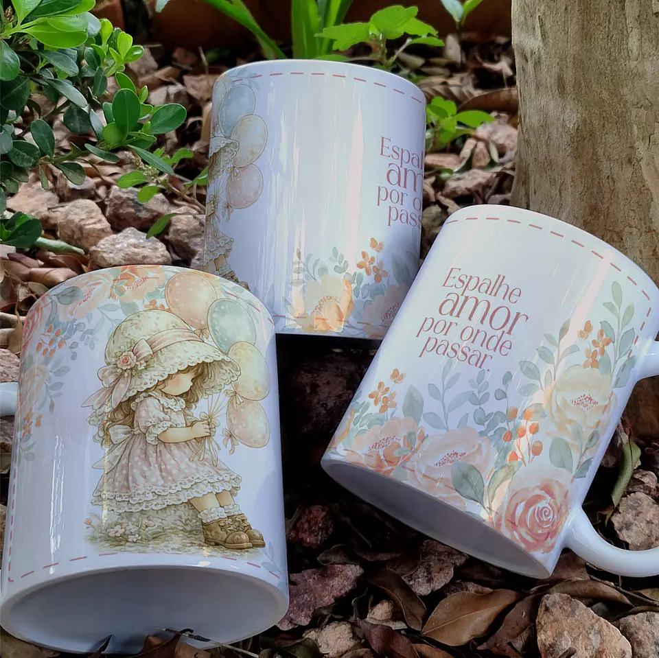 12 Artes para Caneca Papel De Cartas Vintage Arquivo em Jpg  8