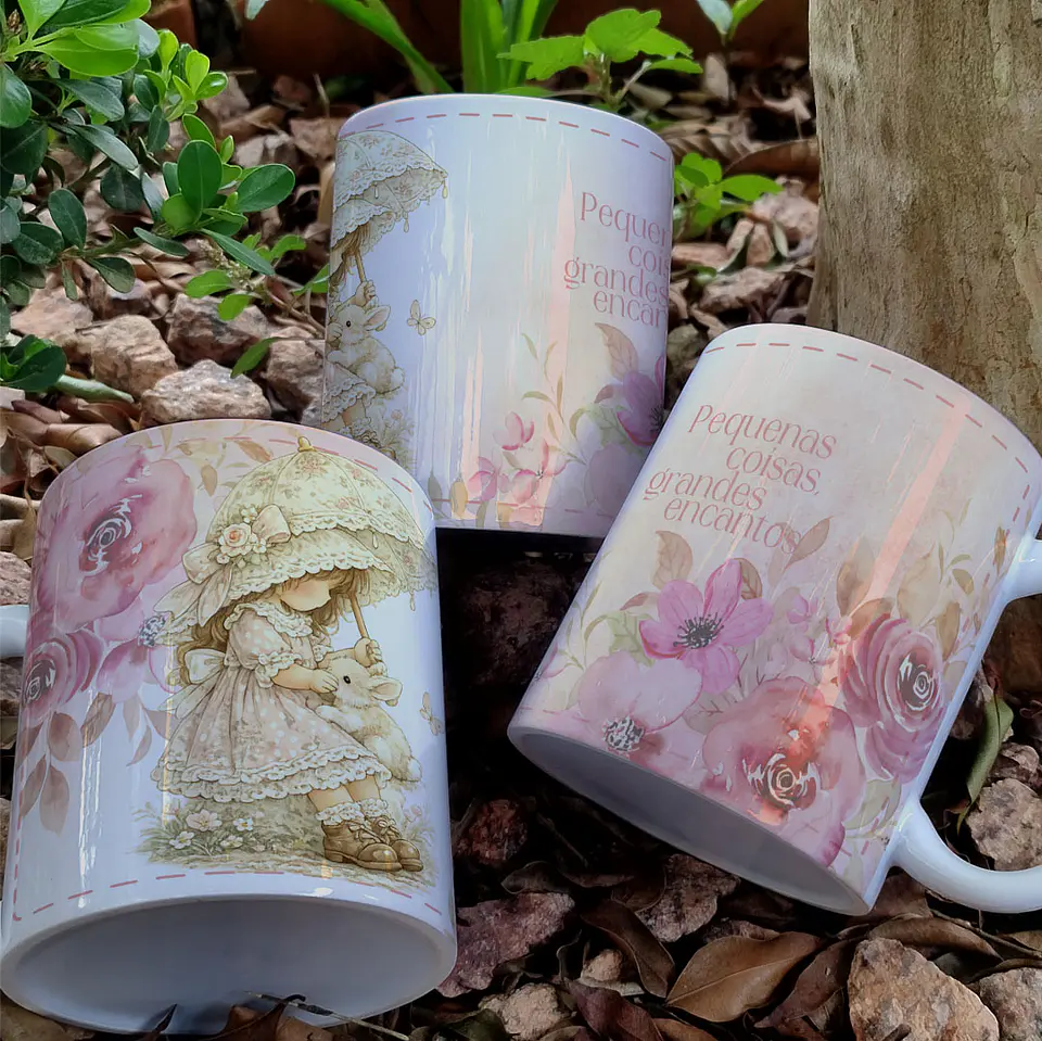 12 Artes para Caneca Papel De Cartas Vintage Arquivo em Jpg  9
