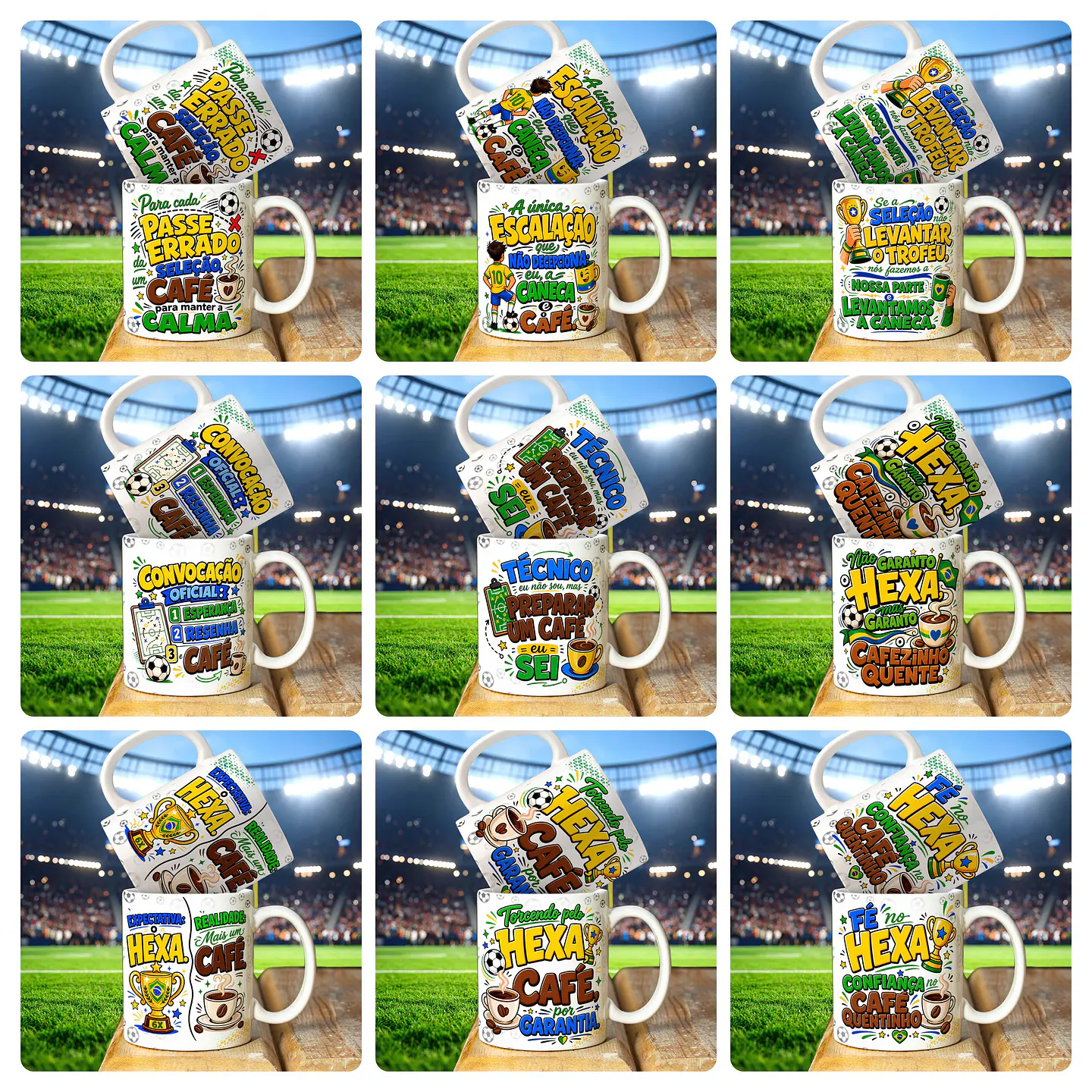 17 Artes para Caneca Brasil Copa do Mundo Arquivo em Jpg  1