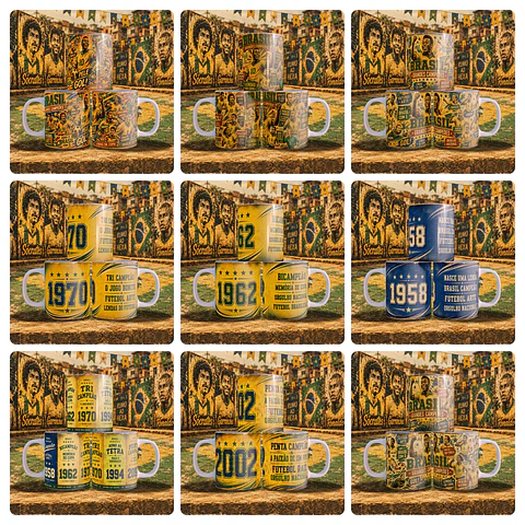 19 Artes para Caneca Grades craques da Copa Arquivo em Jpg